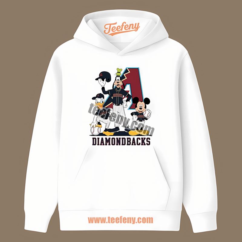 Disney Mickey Donald Goofy Arizona Diamondbacks Trendy Hoodie Disney Mickey Donald Goofy Arizona Diamondbacks Trendy Hoodie