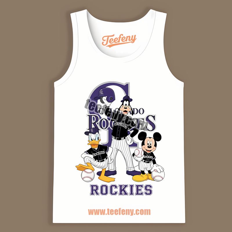 Disney Mickey Donald Goofy Love Colorado Rockies Color Tanktop Disney Mickey Donald Goofy Love Colorado Rockies Color Tanktop