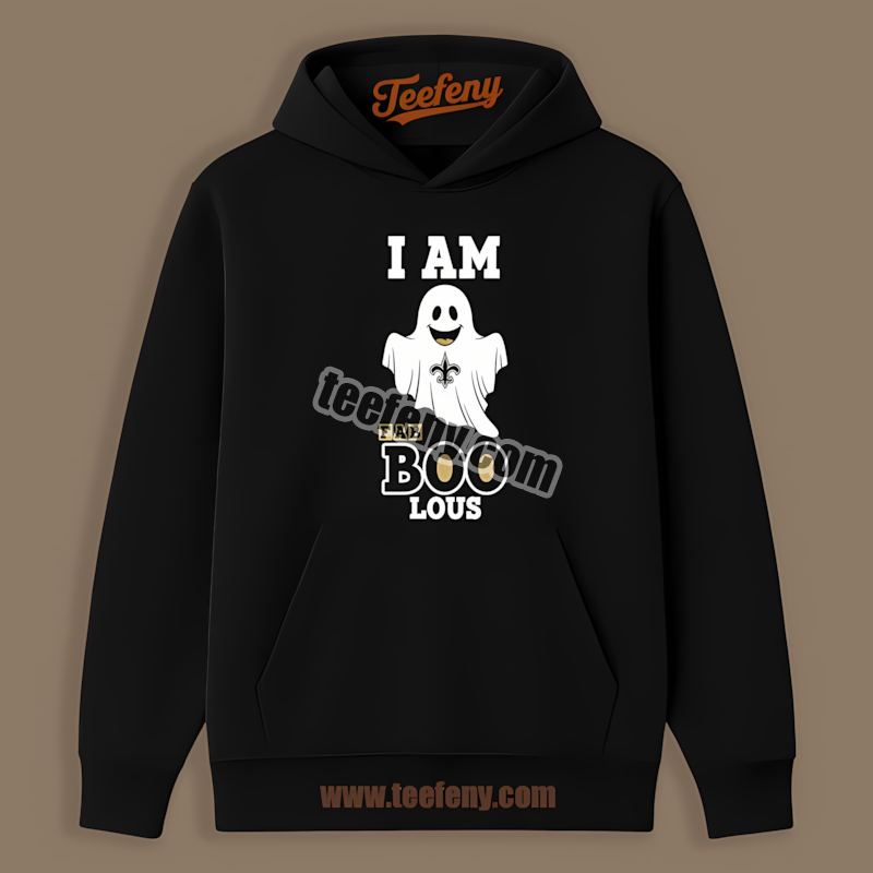 Fab Boo Lous Ghost New Orleans Saints Cotton Hoodie Fab Boo Lous Ghost New Orleans Saints Cotton Hoodie