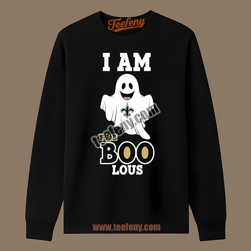 Fab Boo Lous Ghost New Orleans Saints Cotton Long Sleeve Fab Boo Lous Ghost New Orleans Saints Cotton Long Sleeve