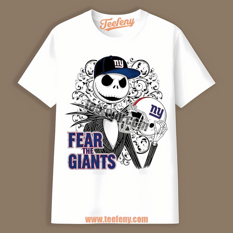 Fear New York Giants Jack Skellington Cotton Shirt