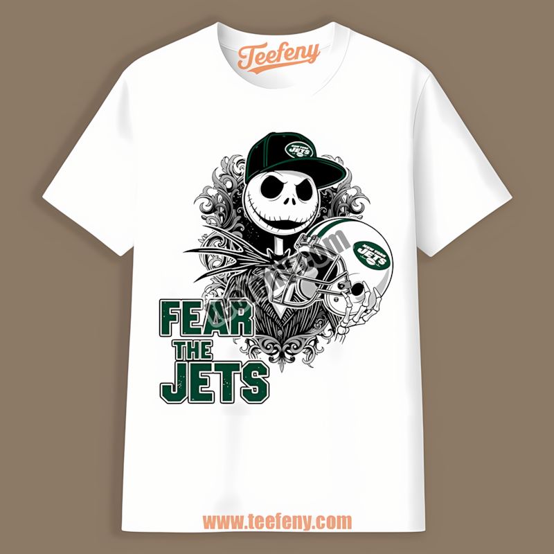 Fear New York Jets Jack Skellington Graphic Shirt