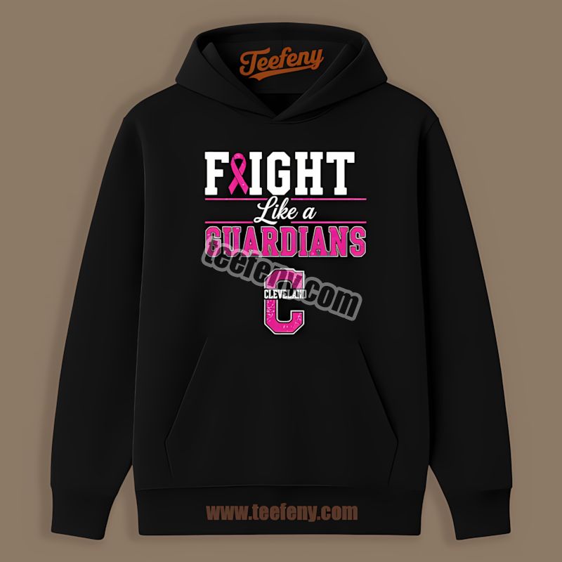 Fight Like A Breast Cancer Awareness Cleveland Guardians Color Hoodie Fight Like A Breast Cancer Awareness Cleveland Guardians Color Hoodie