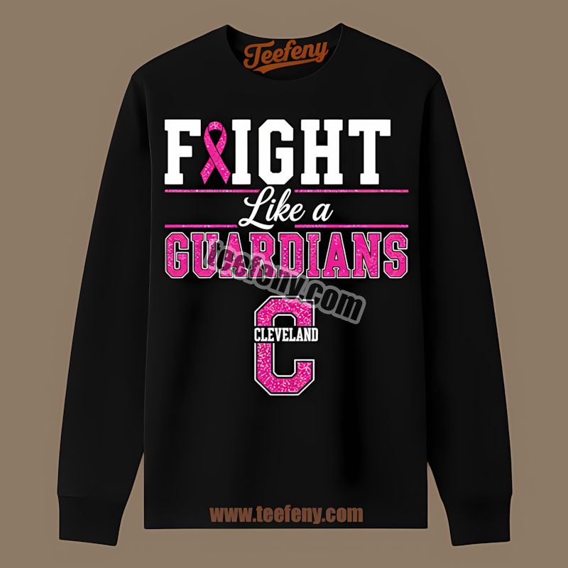 Fight Like A Breast Cancer Awareness Cleveland Guardians Color Long Sleeve Fight Like A Breast Cancer Awareness Cleveland Guardians Color Long Sleeve