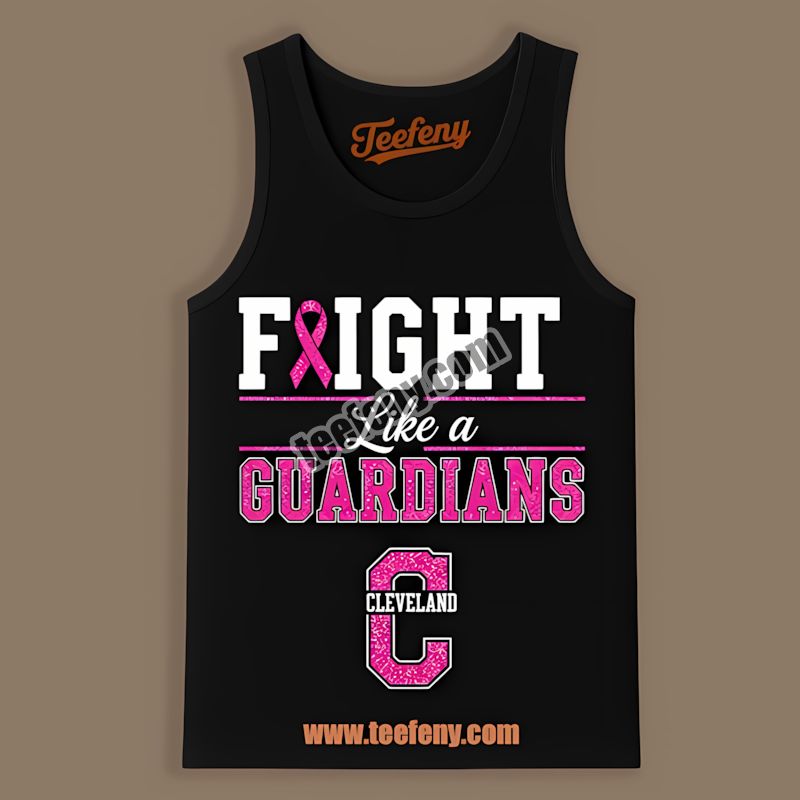 Fight Like A Breast Cancer Awareness Cleveland Guardians Color Tanktop Fight Like A Breast Cancer Awareness Cleveland Guardians Color Tanktop
