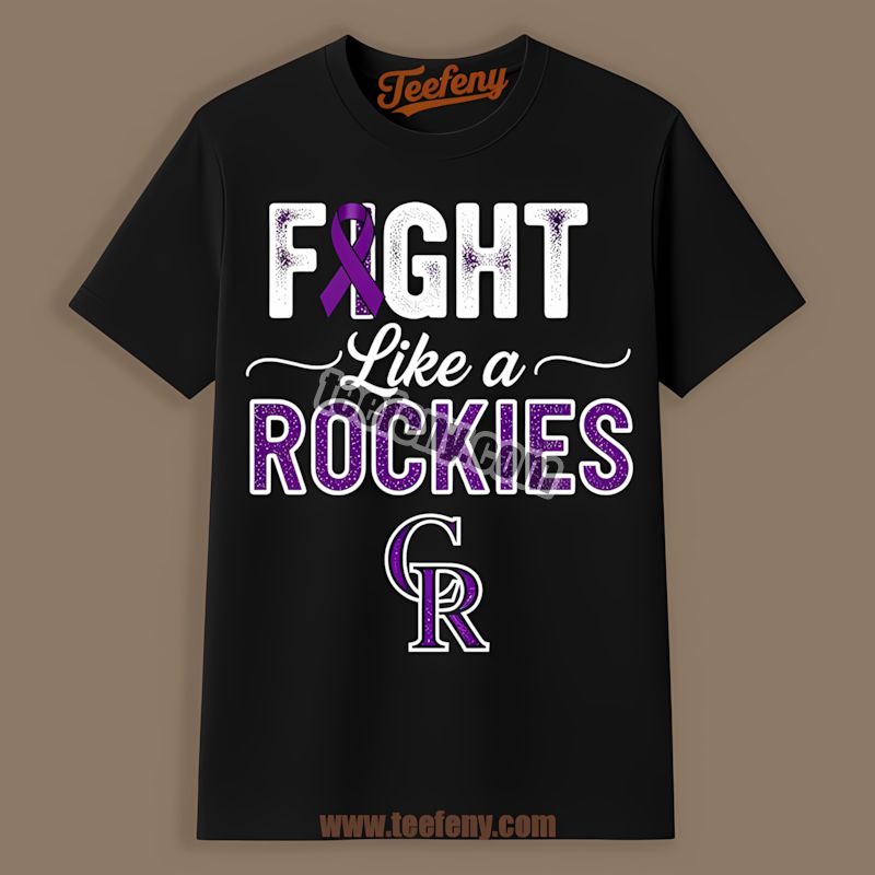 Fight Like A Breast Cancer Awareness Colorado Rockies Soft Shirt