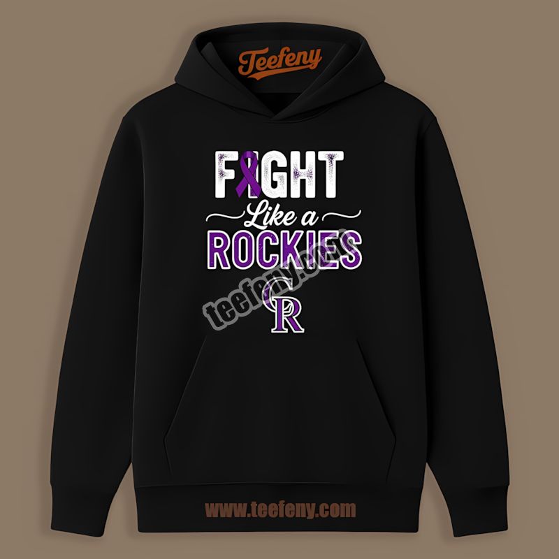 Fight Like A Breast Cancer Awareness Colorado Rockies Soft Hoodie Fight Like A Breast Cancer Awareness Colorado Rockies Soft Hoodie