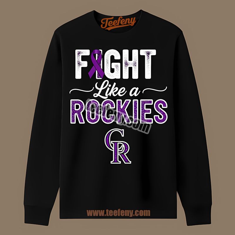 Fight Like A Breast Cancer Awareness Colorado Rockies Soft Long Sleeve Fight Like A Breast Cancer Awareness Colorado Rockies Soft Long Sleeve