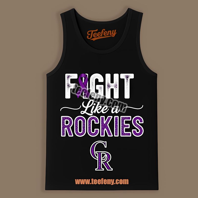Fight Like A Breast Cancer Awareness Colorado Rockies Soft Tanktop Fight Like A Breast Cancer Awareness Colorado Rockies Soft Tanktop