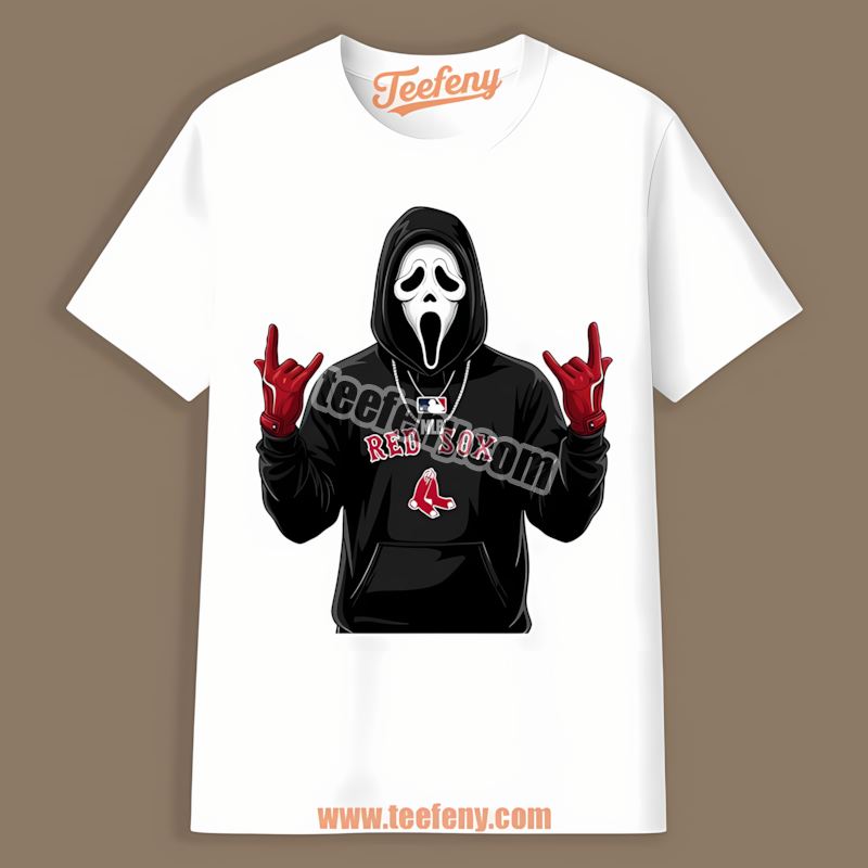 Ghostface Boston Red Sox Spooky Relaxed Fit Shirt