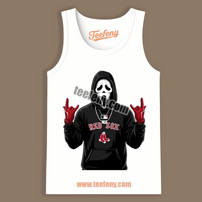 Ghostface Boston Red Sox Spooky Relaxed Fit Tanktop Ghostface Boston Red Sox Spooky Relaxed Fit Tanktop