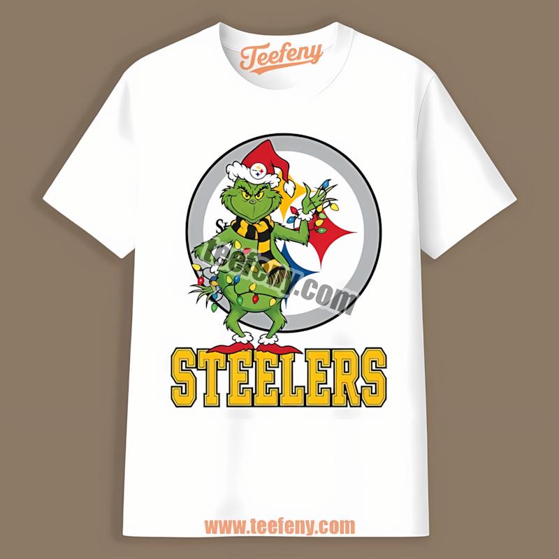 Grinch Celebrates Pittsburgh Steelers Christmas Shirt