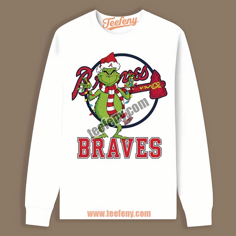 Grinch Christmas Atlanta Braves Festival Long Sleeve Grinch Christmas Atlanta Braves Festival Long Sleeve