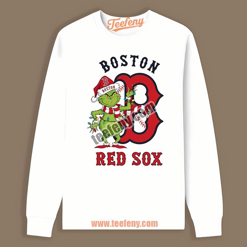 Grinch Christmas Boston Red Sox Summer Long Sleeve Grinch Christmas Boston Red Sox Summer Long Sleeve