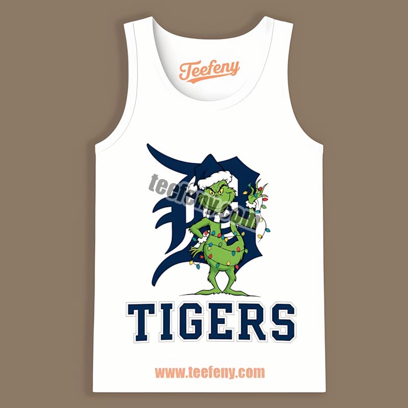 Grinch Christmas Detroit Tigers Vintage Tanktop Grinch Christmas Detroit Tigers Vintage Tanktop