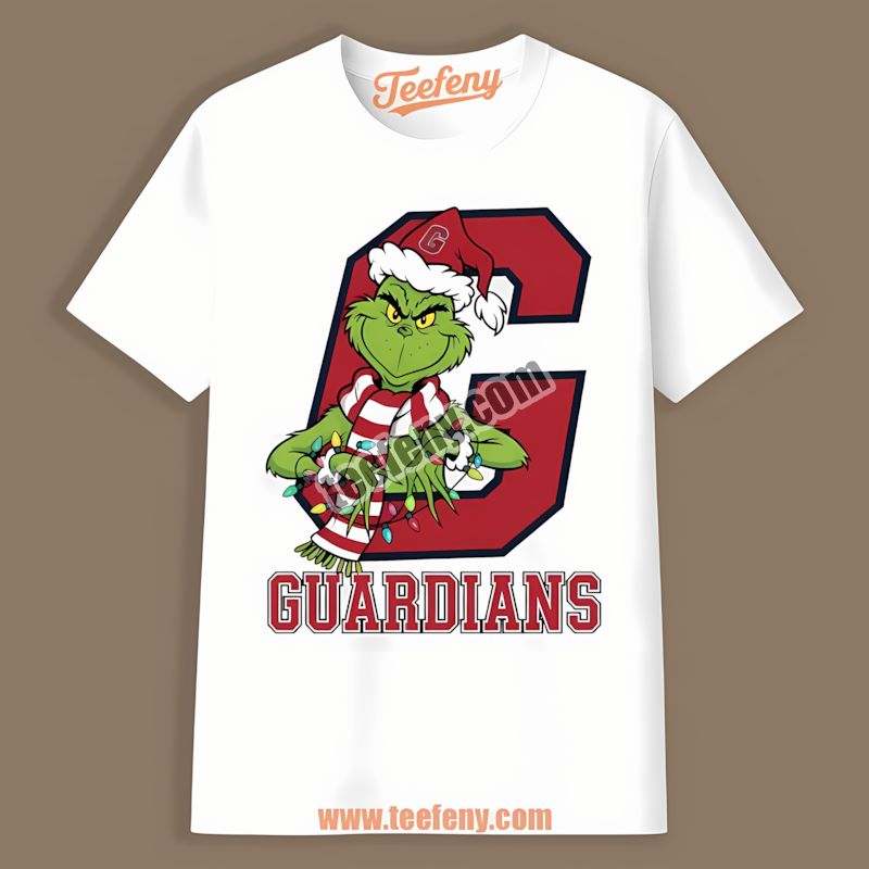 Grinch Christmas Fun With Cleveland Guardians Funny Shirt