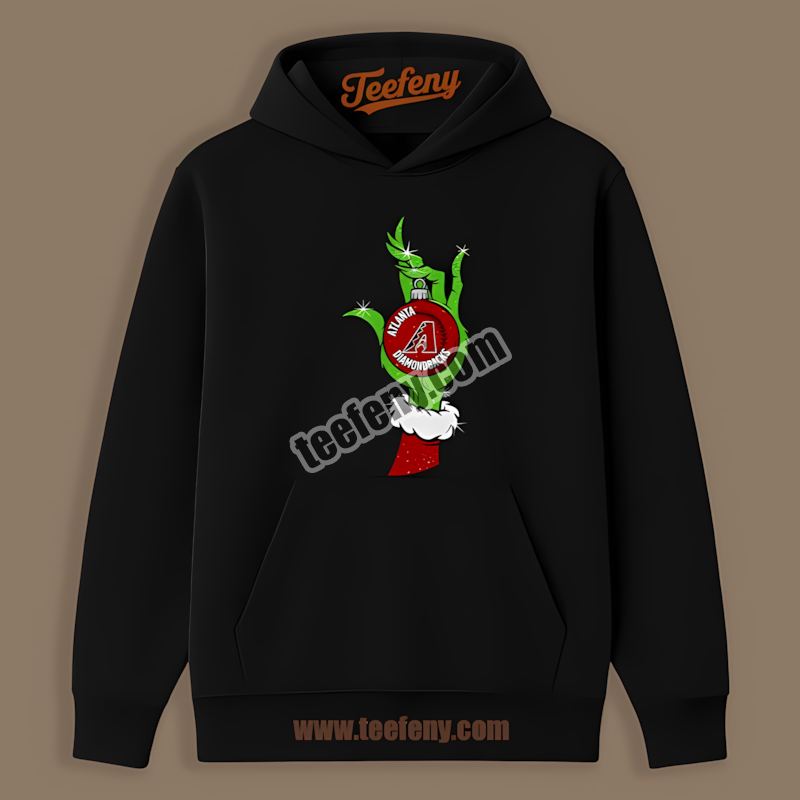 Grinch Hand Holding Arizona Diamondbacks Ornament Retro Hoodie Grinch Hand Holding Arizona Diamondbacks Ornament Retro Hoodie