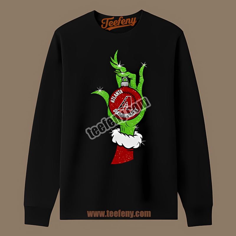 Grinch Hand Holding Arizona Diamondbacks Ornament Retro Long Sleeve Grinch Hand Holding Arizona Diamondbacks Ornament Retro Long Sleeve