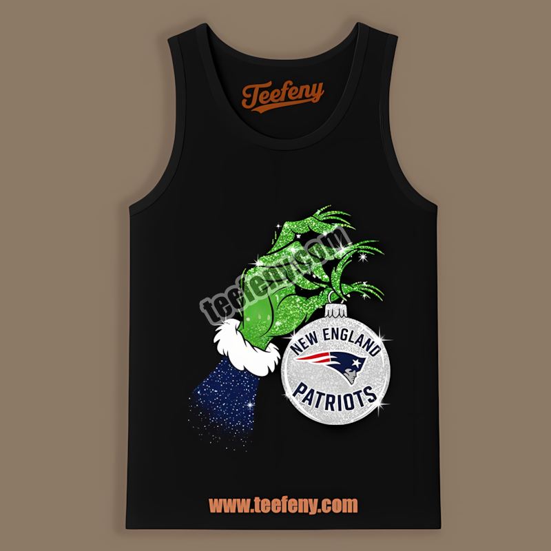 Grinch Hand Holding New England Patriots Ornament Cotton Tanktop Grinch Hand Holding New England Patriots Ornament Cotton Tanktop