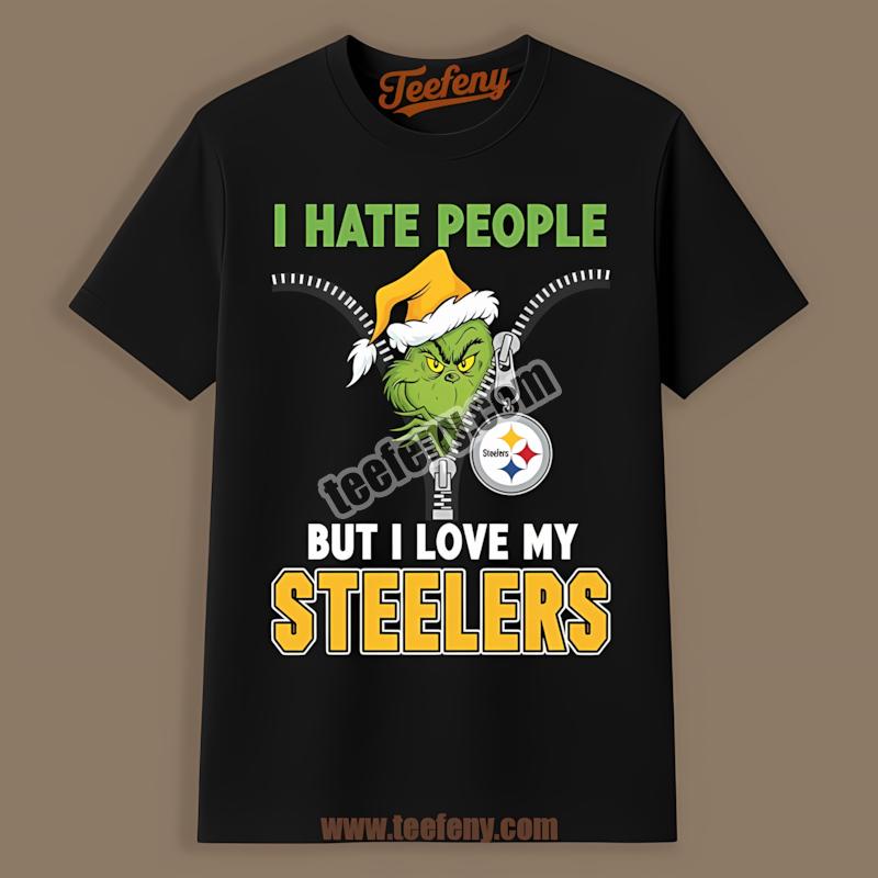 Grinch Hates People But Loves Pittsburgh Steelers Trendy Shirt