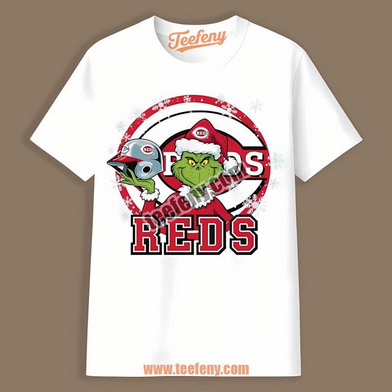 Grinch Holding Cincinnati Reds Helmet Sports Shirt