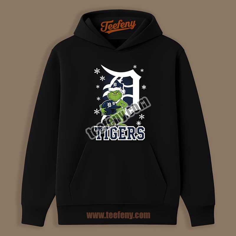Grinch Holding Detroit Tigers Helmet Trendy Hoodie Grinch Holding Detroit Tigers Helmet Trendy Hoodie