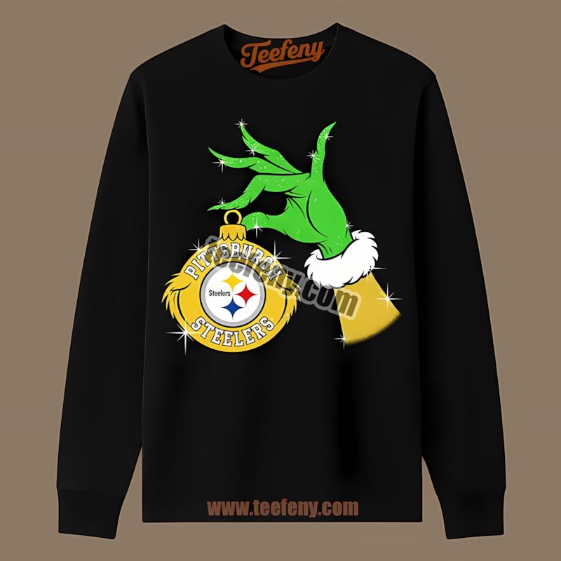 Grinch Holding Pittsburgh SLong Sleevelers Ornament Classic Style Shirt Grinch Holding Pittsburgh SLong Sleevelers Ornament Classic Style Shirt