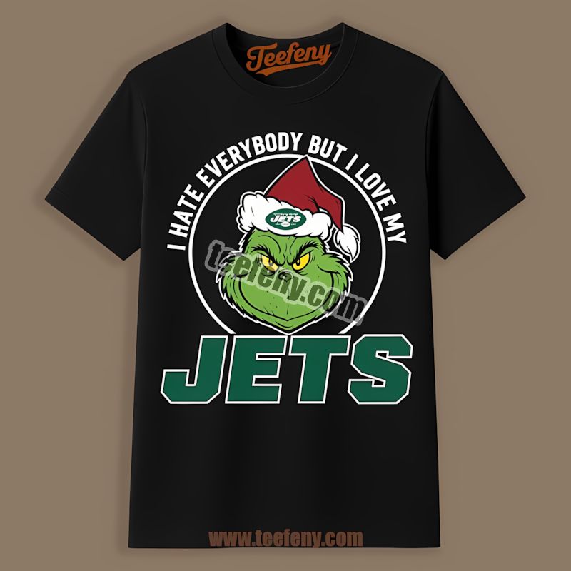 Grinch I Hate Everybody But Love New York Giants Graphic Shirt