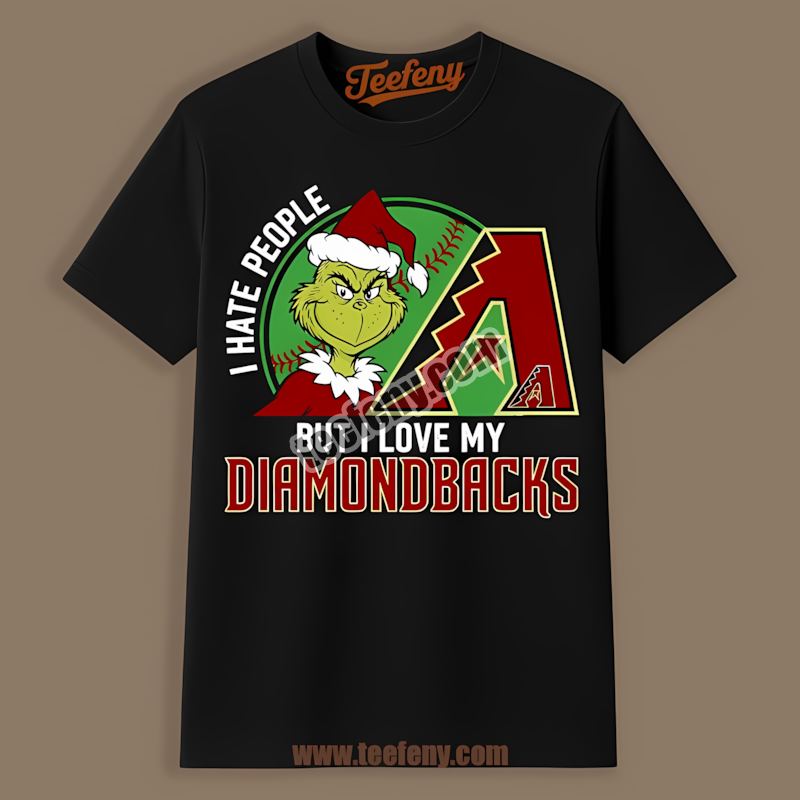Grinch I Hate People But Love Arizona Diamondbacks Retro Shirt