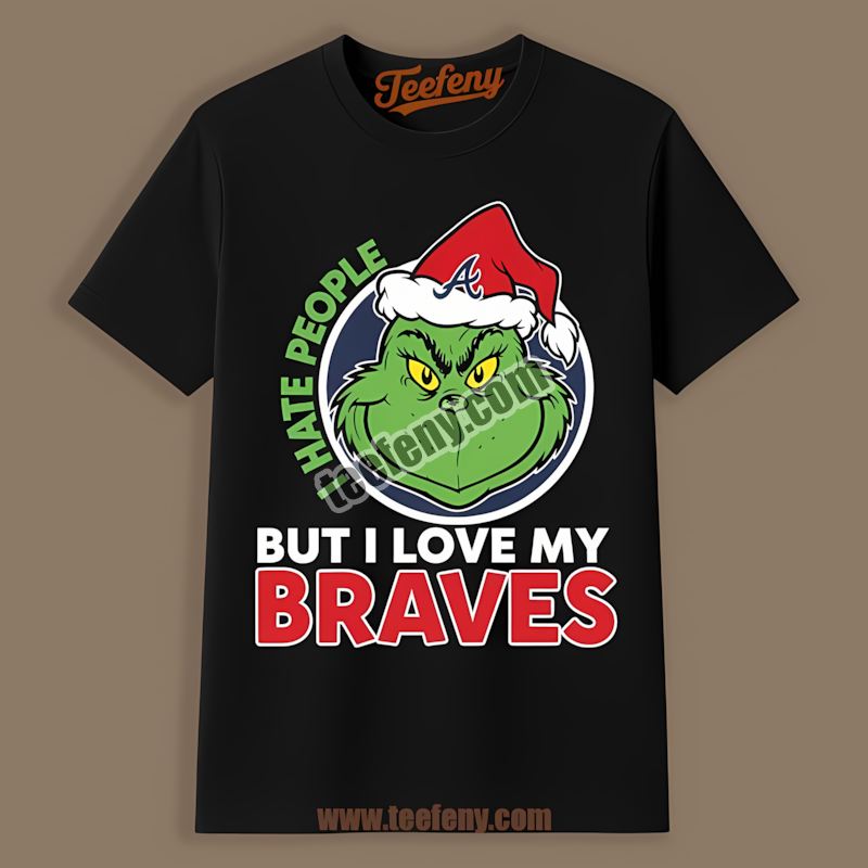 Grinch I Hate People But Love Atlanta Braves Spring Training Shirt