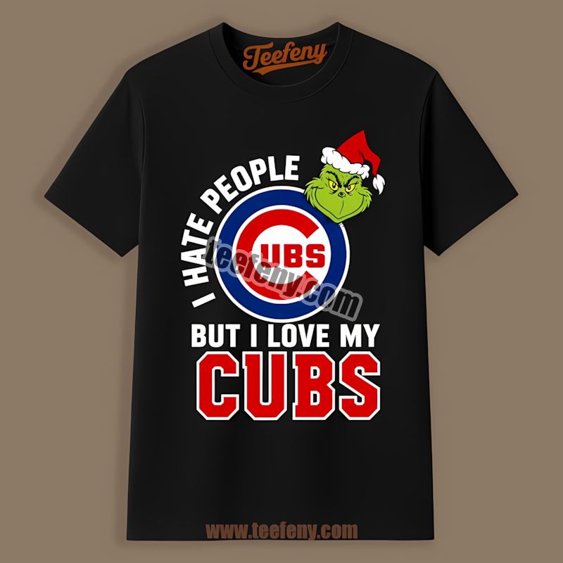Grinch I Hate People But Love Chicago Cubs Unisex Shirt