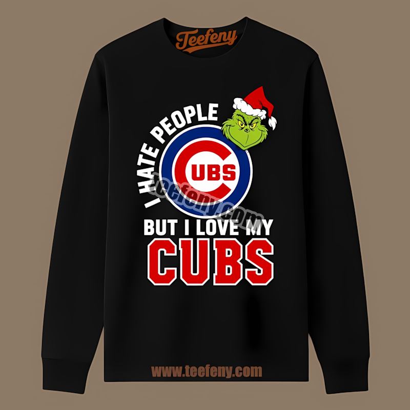 Grinch I Hate People But Love Chicago Cubs Unisex Long Sleeve Grinch I Hate People But Love Chicago Cubs Unisex Long Sleeve