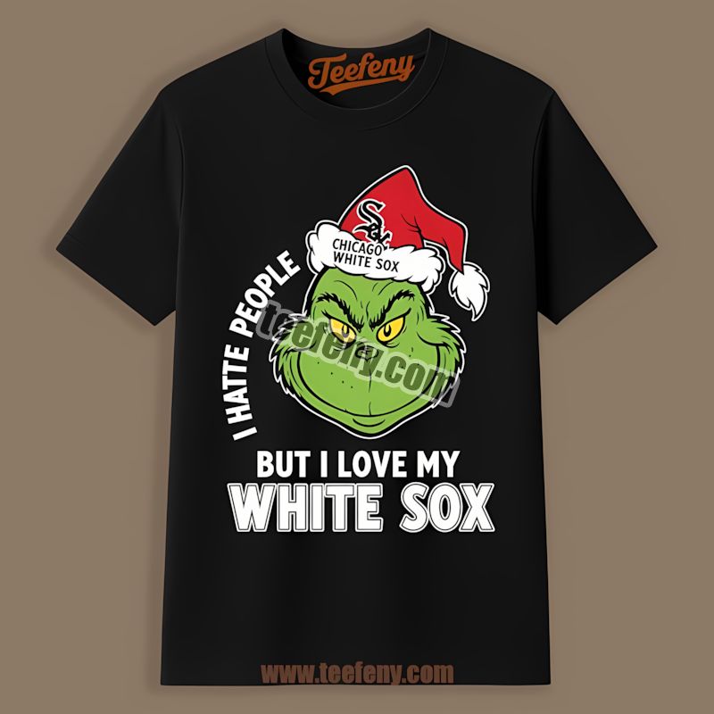 Grinch I Hate People But Love Chicago White Sox Short Sleeve Shirt