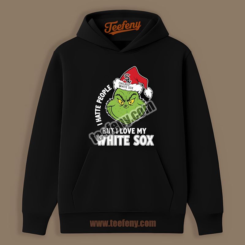 Grinch I Hate People But Love Chicago White Sox Short Sleeve Hoodie Grinch I Hate People But Love Chicago White Sox Short Sleeve Hoodie