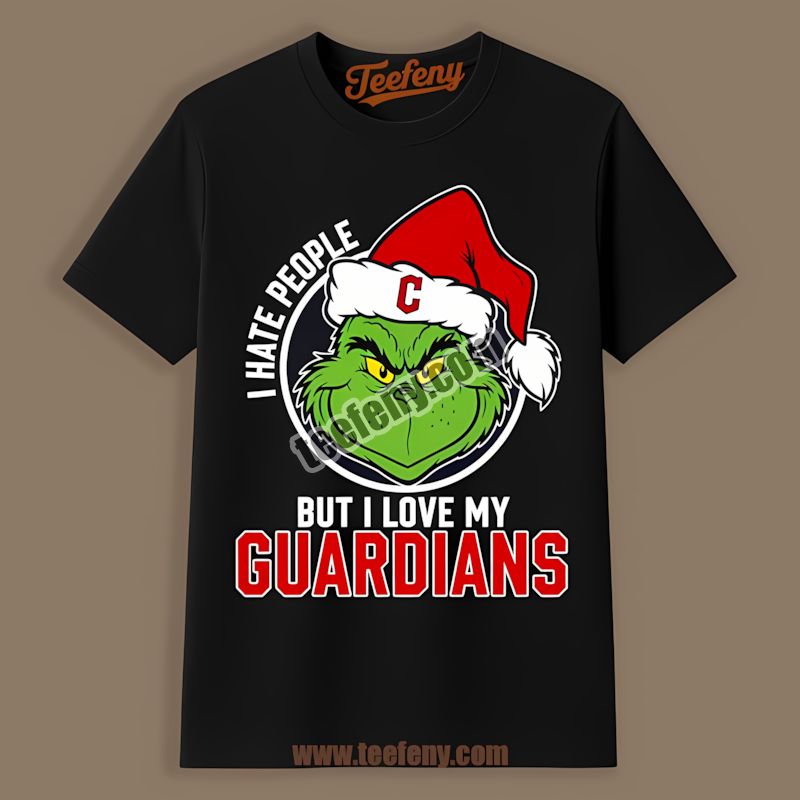 Grinch I Hate People But Love Cleveland Guardians Fashion Shirt