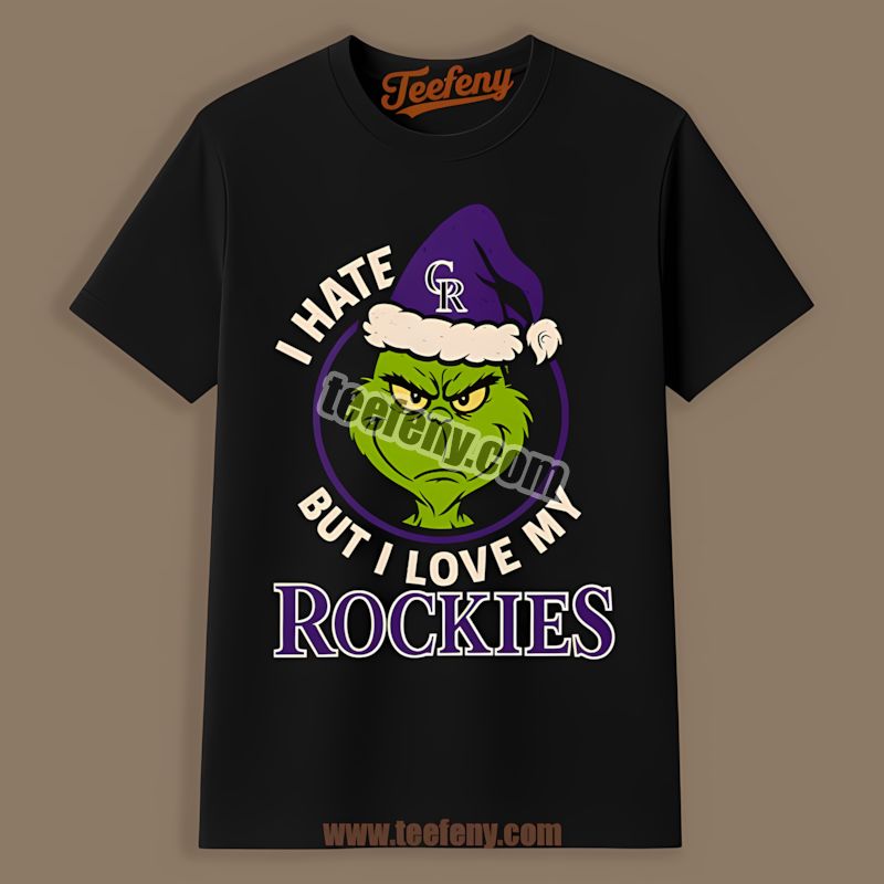 Grinch I Hate People But Love Colorado Rockies Soft Shirt