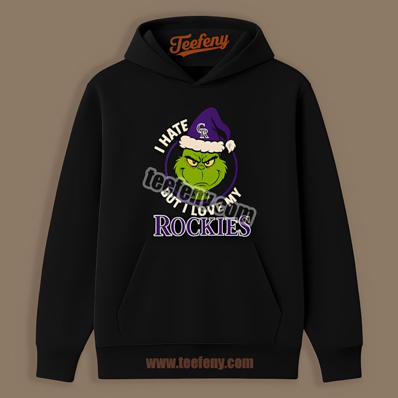 Grinch I Hate People But Love Colorado Rockies Soft Hoodie Grinch I Hate People But Love Colorado Rockies Soft Hoodie