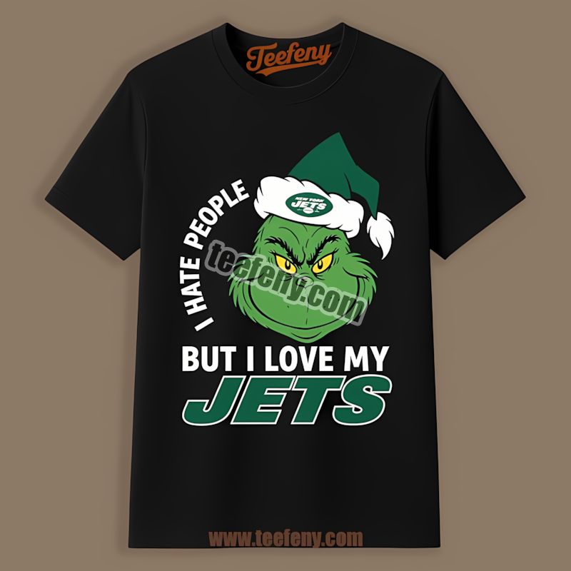 Grinch I Hate People But Love The New York Giants Color Shirt