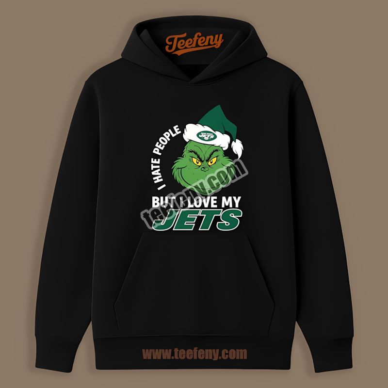 Grinch I Hate People But Love The New York Jets Graphic Hoodie Grinch I Hate People But Love The New York Jets Graphic Hoodie