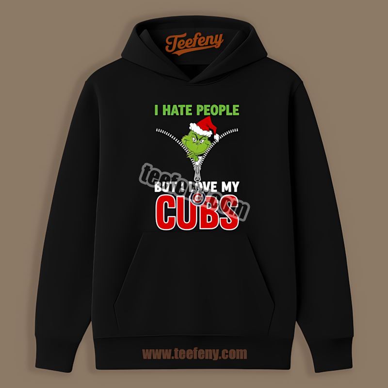 Grinch I Hate People Love My Chicago Cubs Unisex Hoodie Grinch I Hate People Love My Chicago Cubs Unisex Hoodie