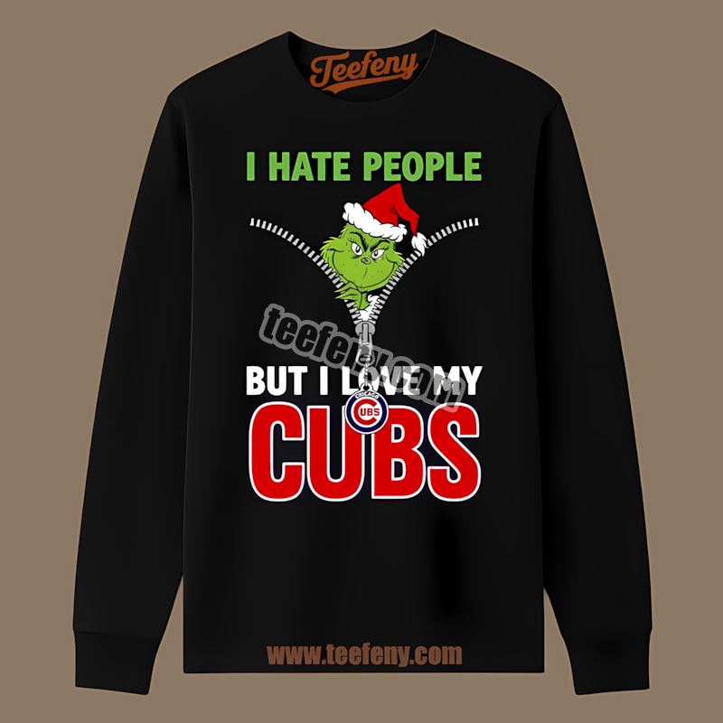 Grinch I Hate People Love My Chicago Cubs Unisex Long Sleeve Grinch I Hate People Love My Chicago Cubs Unisex Long Sleeve