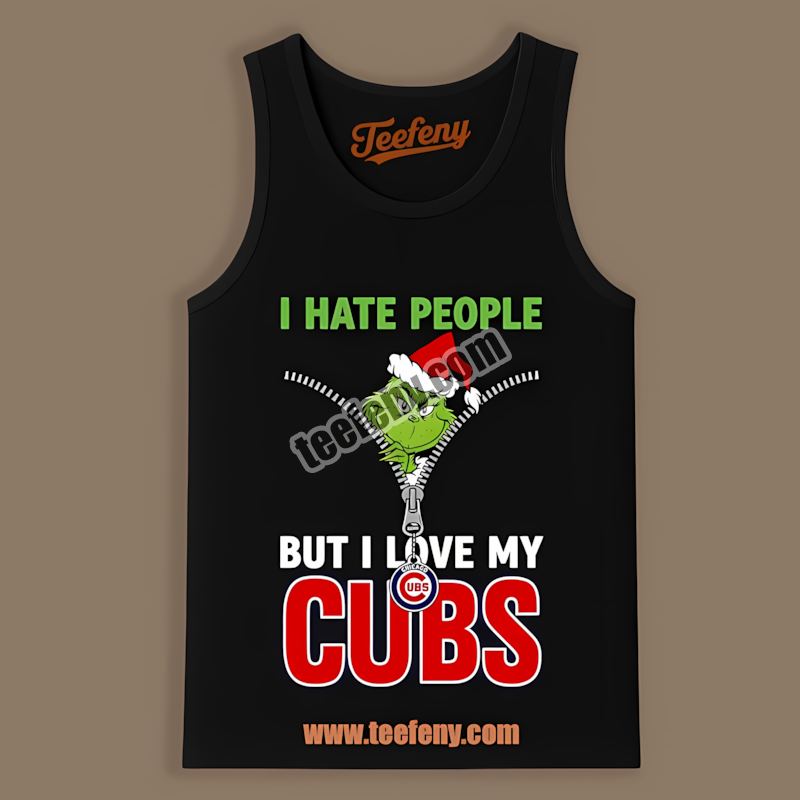Grinch I Hate People Love My Chicago Cubs Unisex Tanktop Grinch I Hate People Love My Chicago Cubs Unisex Tanktop