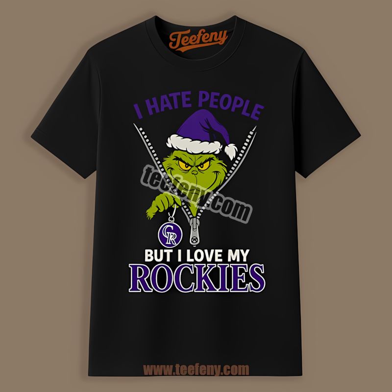 Grinch I Hate People Love My Colorado Rockies Trendy Shirt
