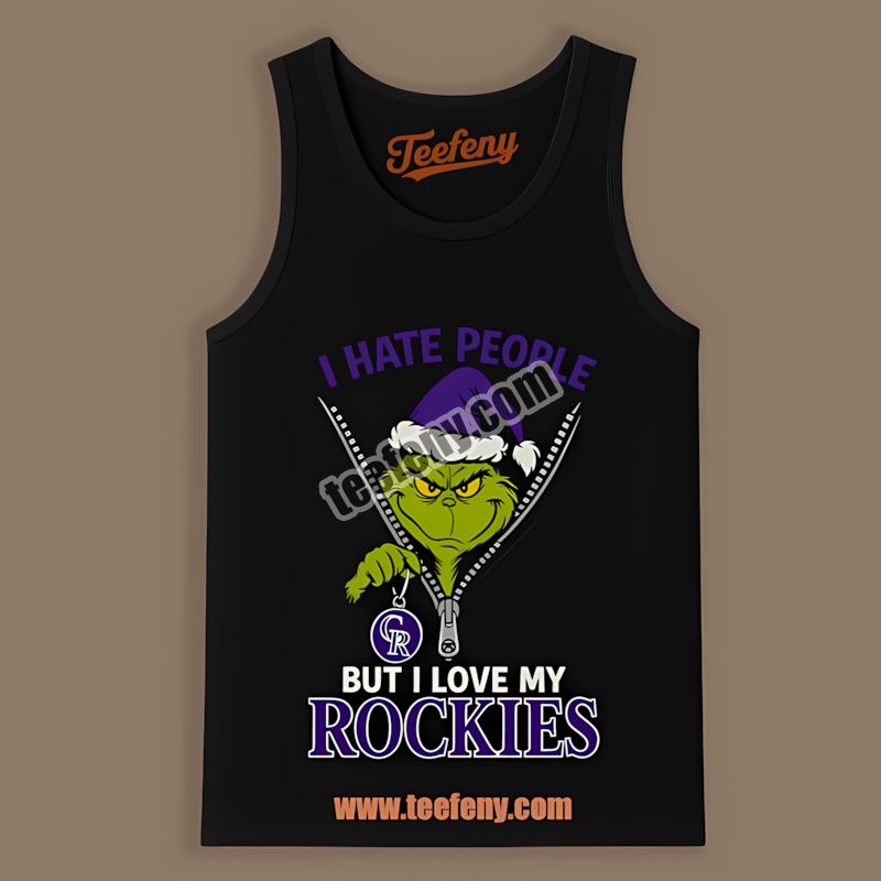 Grinch I Hate People Love My Colorado Rockies Trendy Tanktop Grinch I Hate People Love My Colorado Rockies Trendy Tanktop