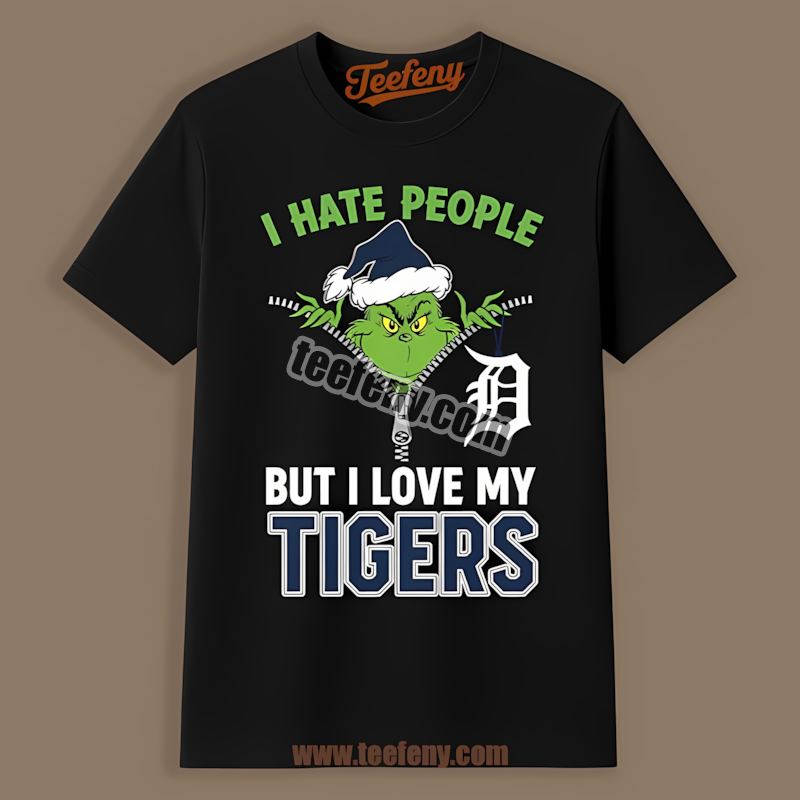 Grinch I Hate People Love My Detroit Tigers Unisex Shirt