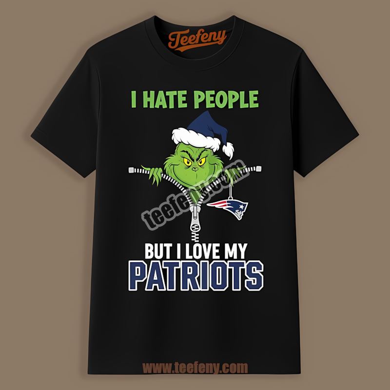 Grinch I Hate People Love My New England Patriots Classic Shirt