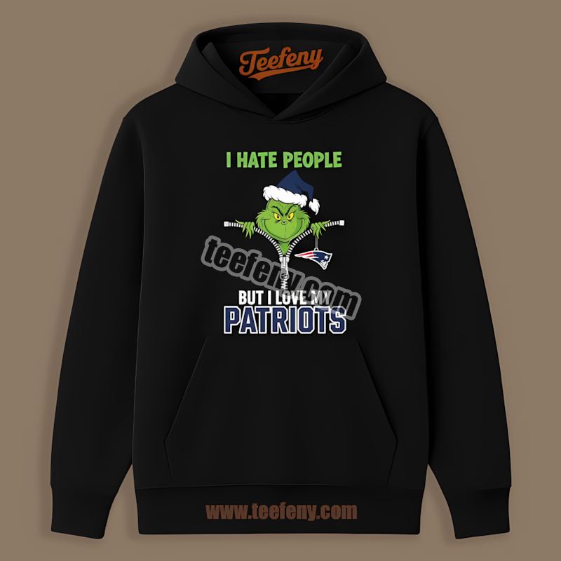 Grinch I Hate People Love My New England Patriots Classic Hoodie Grinch I Hate People Love My New England Patriots Classic Hoodie