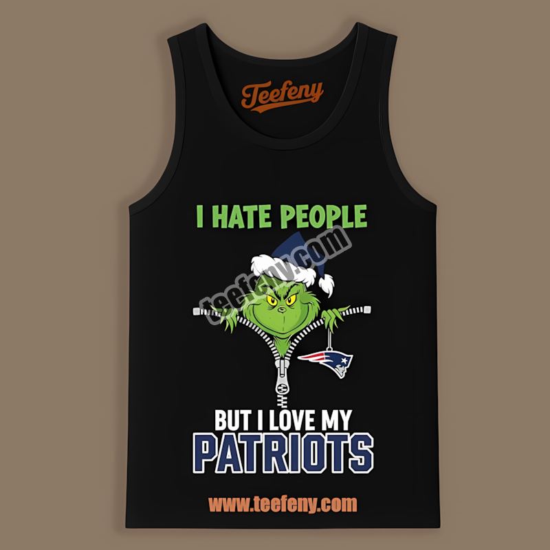 Grinch I Hate People Love My New England Patriots Classic Tanktop Grinch I Hate People Love My New England Patriots Classic Tanktop