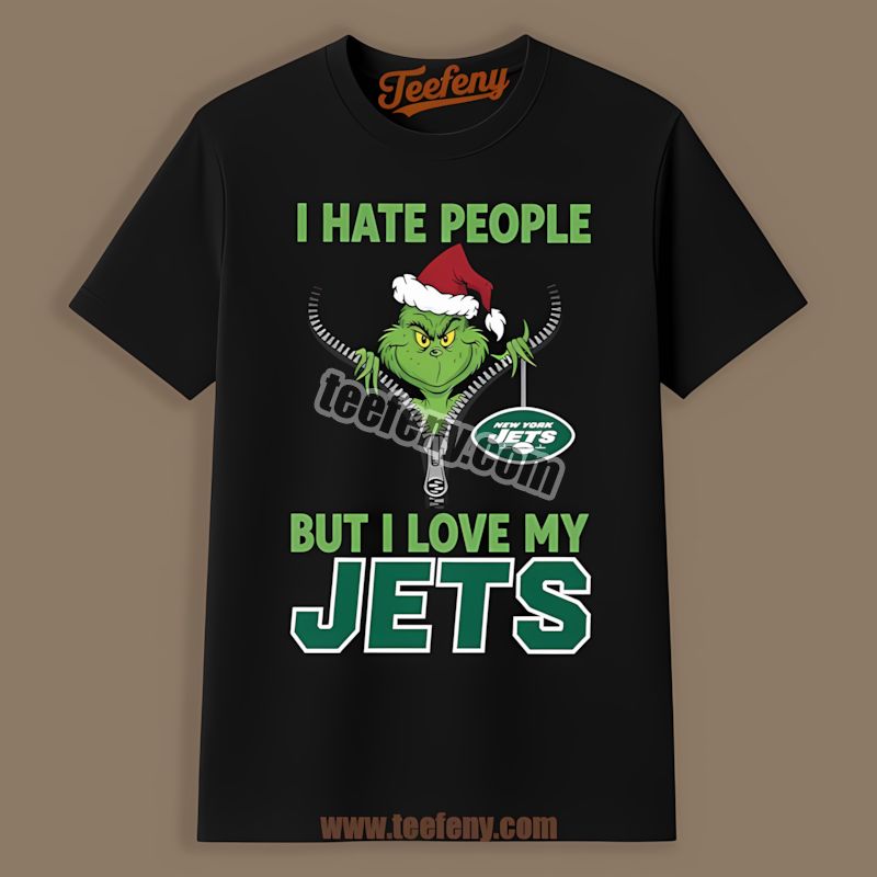 Grinch I Hate People Love My New York Giants Graphic Shirt