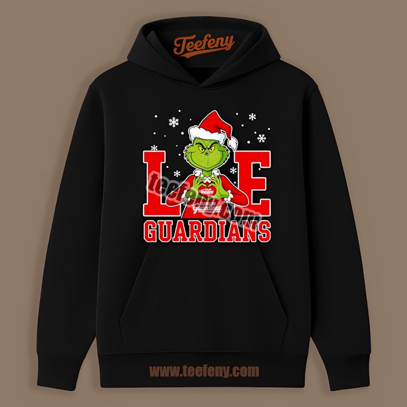 Grinch Love Cleveland Guardians Christmas Cool Hoodie Grinch Love Cleveland Guardians Christmas Cool Hoodie